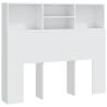 Headboard Cabinet White - Stylish Bedroom Storage 120x19x103.5cm