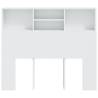 Headboard Cabinet White - Stylish Bedroom Storage 120x19x103.5cm