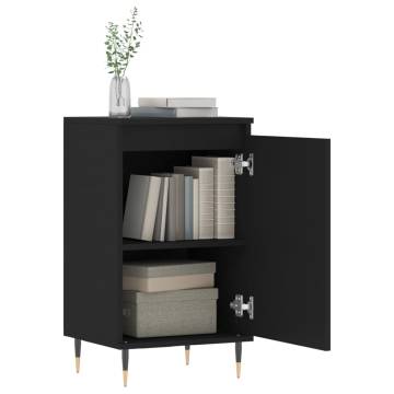 Stylish Black Sideboard - 40x35x70 cm Engineered Wood