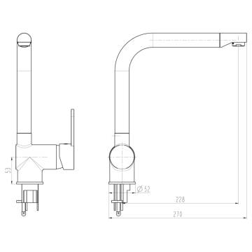 SCHÜTTE RIO Chrome Sink Mixer - Top Mounted Faucet