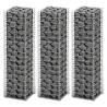 Gabion Set 3 pcs Galvanised Wire 25 x 25 x 100 cm Size 25 x 25 x 100 cm Quantity in Package 3 