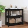 Console Table Black 80x40x74 cm Solid Wood Pine Colour black Size 80 x 40 x 74 cm Quantity in Package 1 