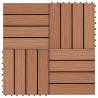 11 pcs Decking Tiles Deep Embossed WPC 30x30 cm 1 sqm Light Brown Colour light brown Number of 1 