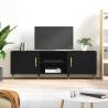 TV Cabinet Black 150x30x50 cm Engineered Wood Colour black Quantity in Package 1 