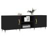 Stylish Black TV Cabinet - 150x30x50 cm Engineered Wood