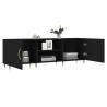 Stylish Black TV Cabinet - 150x30x50 cm Engineered Wood