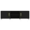 Stylish Black TV Cabinet - 150x30x50 cm Engineered Wood