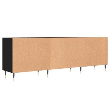 Stylish Black TV Cabinet - 150x30x50 cm Engineered Wood