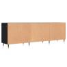 Stylish Black TV Cabinet - 150x30x50 cm Engineered Wood