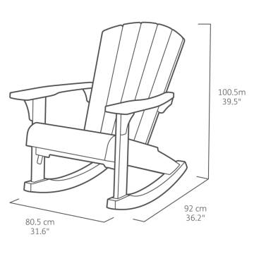 Keter Adirondack Rocking Chair Troy Graphite | Comfort & Style