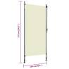 Outdoor Roller Blind 100x270 cm Cream - Privacy & Shade