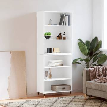 Stylish Highboard White - Modern Engineered Wood Storage