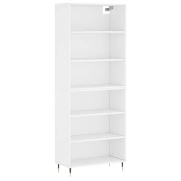 Stylish Highboard White - Modern Engineered Wood Storage