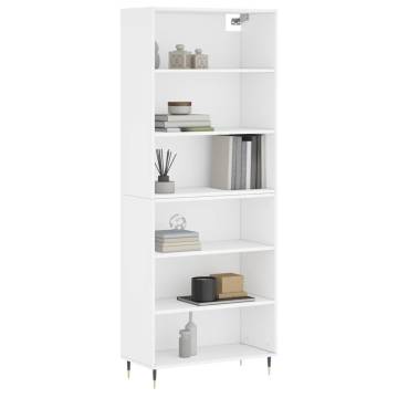 Stylish Highboard White - Modern Engineered Wood Storage