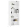 Stylish Highboard White - Modern Engineered Wood Storage