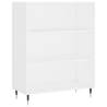 Stylish Highboard White - Modern Engineered Wood Storage