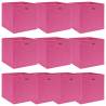 Storage Boxes 10 pcs Pink 32x32x32 cm Fabric Colour pink without lids Quantity in Package 10 Number of 1 