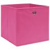 10 pcs Pink Fabric Storage Boxes - 32x32x32 cm | Hipo Market