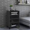 Sideboard High Gloss Grey 57x35x90 cm Engineered Wood Colour high gloss grey Quantity in Package 1 