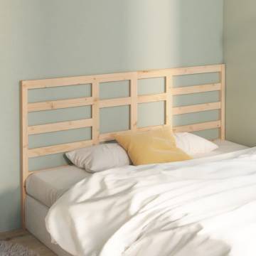 Stylish Solid Wood Pine Bed Headboard - 206x4x104 cm