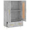 Stylish Highboard in Concrete Grey - Engineered Wood Storage