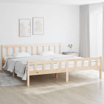 Solid Wood Bed Frame 160x200 cm - Classic & Sturdy Design