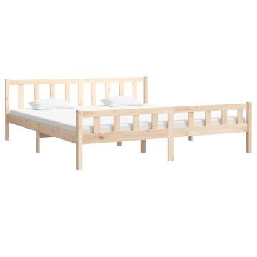 Solid Wood Bed Frame 160x200 cm - Classic & Sturdy Design