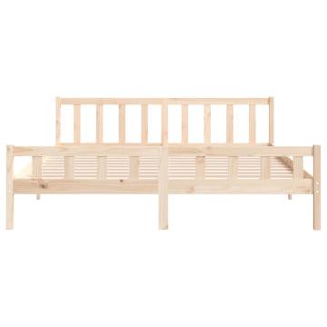 Solid Wood Bed Frame 160x200 cm - Classic & Sturdy Design