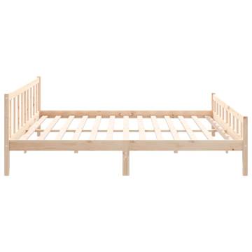 Solid Wood Bed Frame 160x200 cm - Classic & Sturdy Design