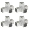 Post Connectors 4 pcs X Shape Galvanised Metal 81x81 mm Size 81 x 81 mm Quantity in Package 4 Shape x shape 