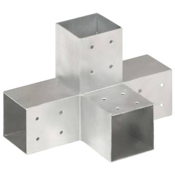 Post Connectors 4 pcs X Shape Galvanised Metal - Hipo Market