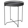 H&S Collection Round Black Side Table | Stylish Living Room Accent