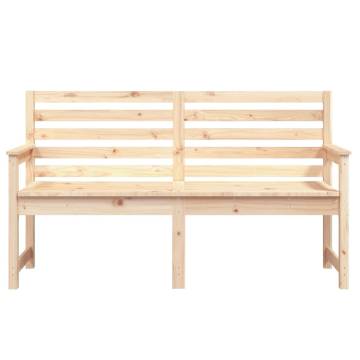 Classic Solid Wood Garden Bench - 159.5x48x91.5 cm