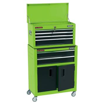 Draper Tools Combo Roller Cabinet & Tool Chest - Green