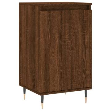 Stylish Brown Oak Sideboard - 40x35x70 cm - Engineered Wood