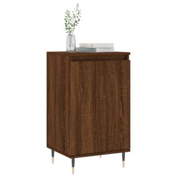 Stylish Brown Oak Sideboard - 40x35x70 cm - Engineered Wood