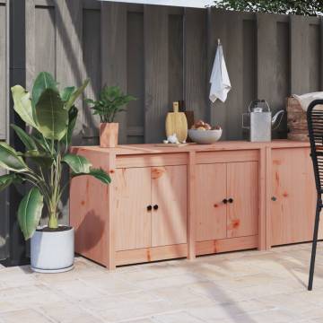 Outdoor Kitchen Cabinet - Solid Wood Gloss - 106x55x64 cm