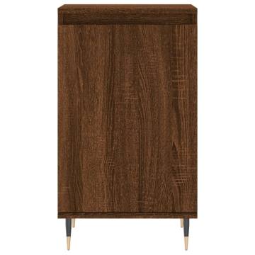 Stylish Brown Oak Sideboard - 40x35x70 cm - Engineered Wood