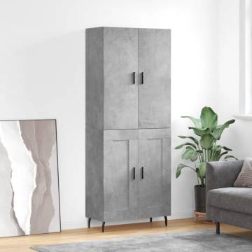 Stylish Highboard Concrete Grey - Perfect Storage Solution