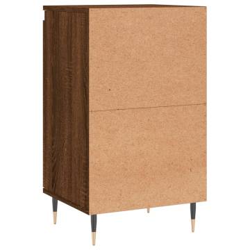 Stylish Brown Oak Sideboard - 40x35x70 cm - Engineered Wood