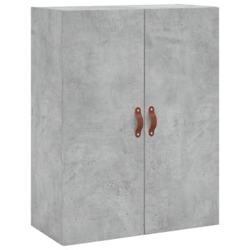 Elegant Highboard Concrete Grey - 69.5x34x180 cm