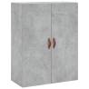 Elegant Highboard Concrete Grey - 69.5x34x180 cm