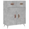 Elegant Highboard Concrete Grey - 69.5x34x180 cm