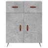 Elegant Highboard Concrete Grey - 69.5x34x180 cm