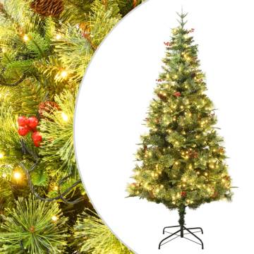 150cm Pre-lit Christmas Tree with Pine Cones | Hipomarket UK