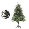 150cm Pre-lit Christmas Tree with Pine Cones | Hipomarket UK