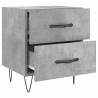 Stylish Bedside Cabinet - Concrete Grey, 40x35x47.5 cm