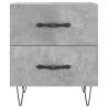 Stylish Bedside Cabinet - Concrete Grey, 40x35x47.5 cm