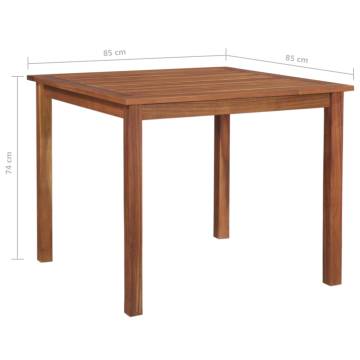 Garden Table 85x85 cm - Solid Acacia Wood | Hipo Market