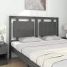 Grey Bed Headboard - Solid Pine Wood, 145.5x4x100 cm